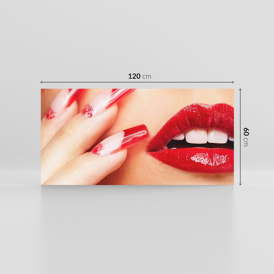 Obraz na płótnie 120x60 - Piękno manicure: kolory i elegancja - paznokcie, manicure