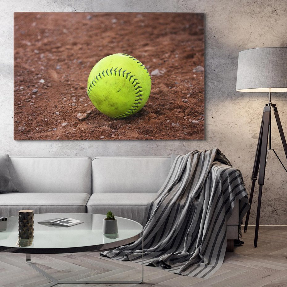 Obraz na płótnie 70x50 - Baseballowa Fuzja Sportu - baseball, piłka