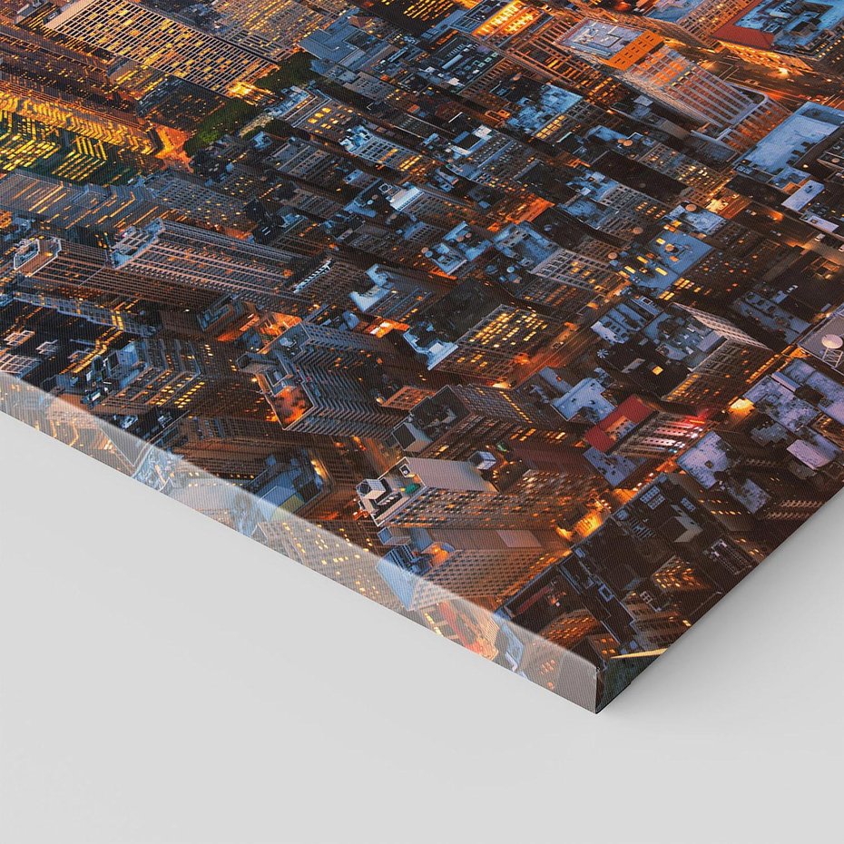 Obraz na płótnie 50x70 - Miasto wieżowców w perspektywie - miasto, wieżowce