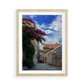 Plakat w ramie 50x70 - Uliczka: perspektywa w mieście - uliczka, perspektywa - rama drewno