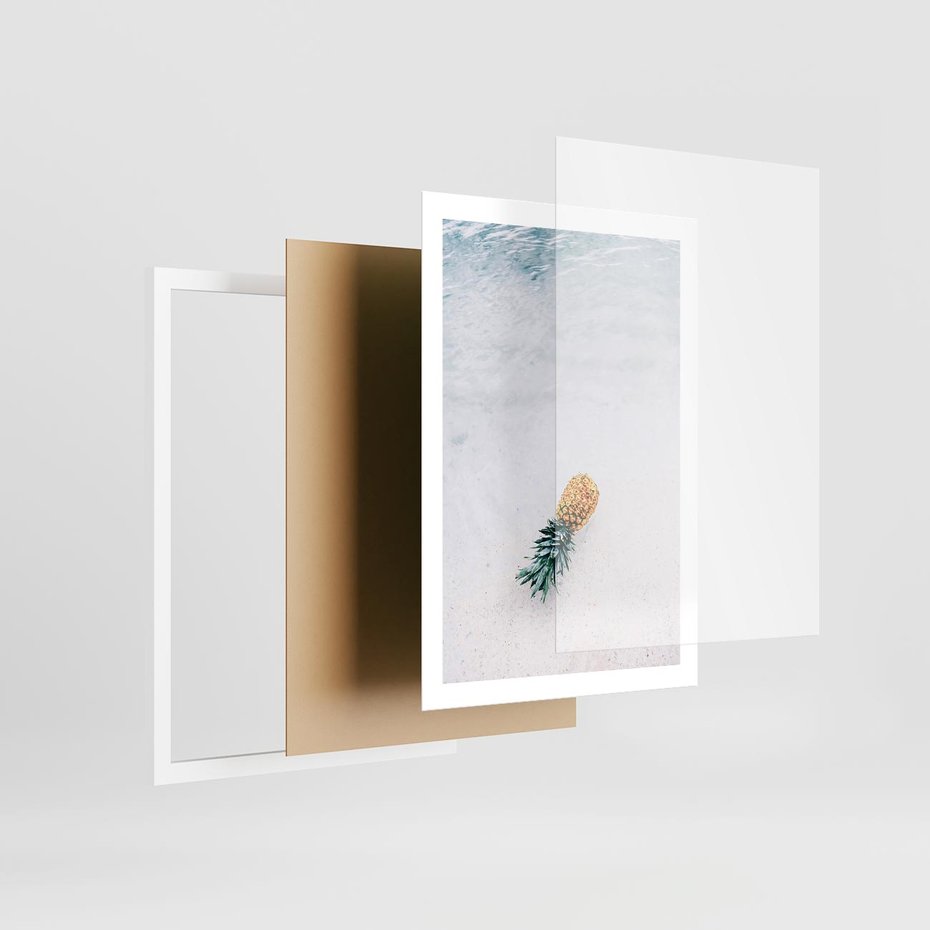 Plakat w ramie 50x70 - Smak Tropików - morze, plaża - rama biała