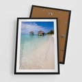 Plakat w ramie 50x70 - Rajski klimat plaży tropikalnej - plaża, tropiki - rama czarna