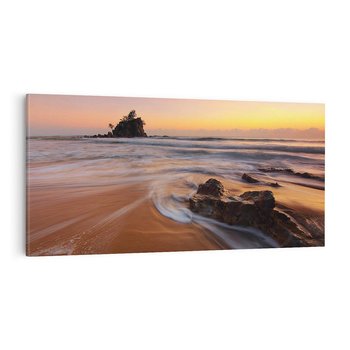 Obraz na płótnie 140x70 - Skały nad morzem - morze, plaża