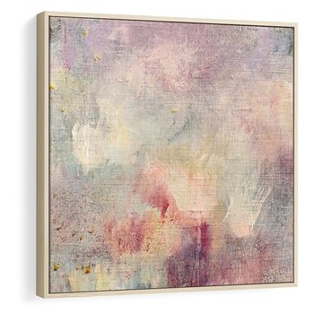 Obraz w ramie 50x50 - Miękka Melodia Pasteli - olejne płótno, pastelowe kolory - rama drewno
