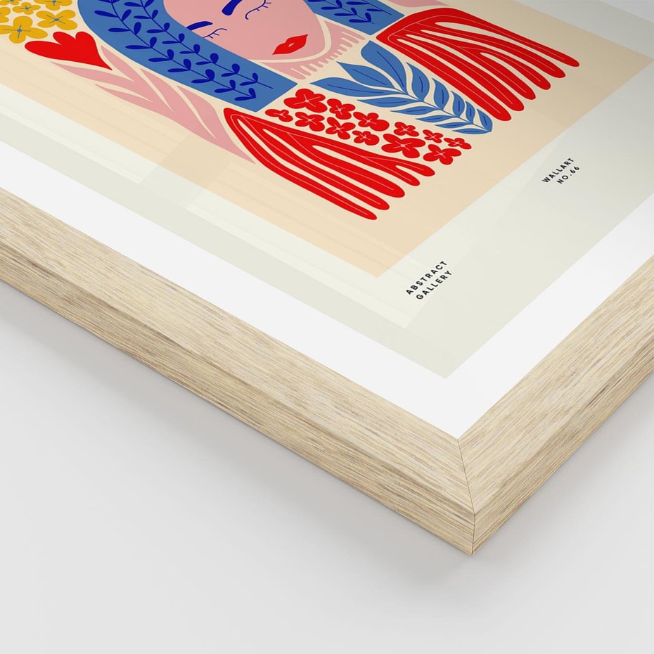 Plakat w ramie 40x50 - Impulsy Czasu - kobieca sztuka, abstrakcja - rama drewno