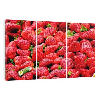 Obraz na płótnie 120x80 - Truskawki Czerwone Kropki Uczuć - truskawki, owoce