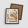 Plakat w ramie 40x50 - Siła Natury - złote, liście - rama czarna