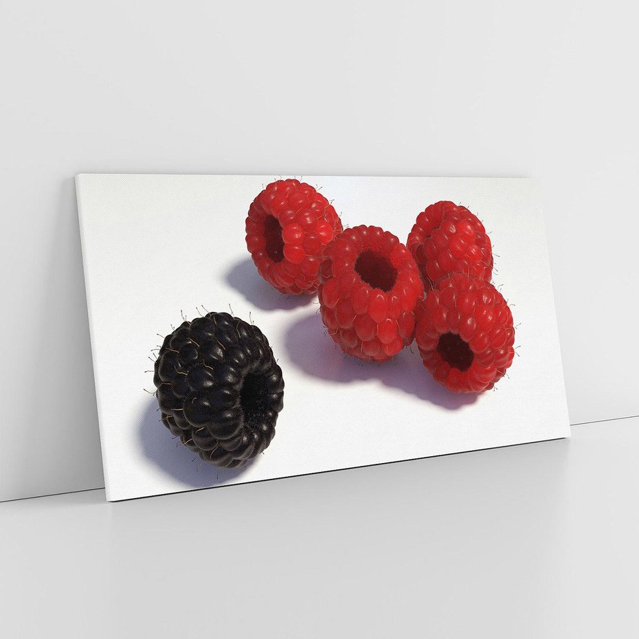 Obraz na płótnie 100x50 - Maliny Jeżyny Owoce - maliny, jeżyny