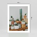 Plakat bez ramy 40x50 - Kaktusowa Galeria w Doniczkach - kaktusy w doniczkach, fotografia