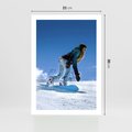 Plakat bez ramy 21x30 - Snowboard na zimowych zboczach - snowboard, zima