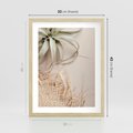 Plakat w ramie 30x40 - Aloes w Stylu Boho - kompozycja, wiklina - rama drewno