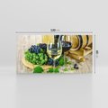 Obraz na płótnie 120x60 - Wino winogrona i kieliszki - wino, winogrona