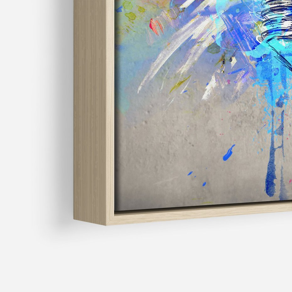 Obraz w ramie 70x100 - Kolory Kreatywnej Koncepcji - abstrakcyjna grafika, szkic żarówki - rama drewno
