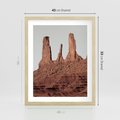 Plakat w ramie 40x50 - Surowość Pustyni - pustynia, kanion - rama drewno
