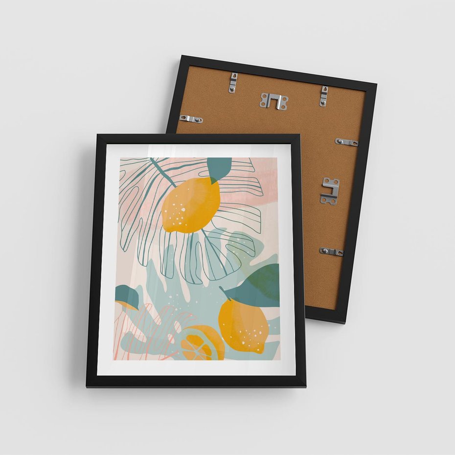 Plakat w ramie 40x50 - Świeżość Natury - plakat, nowoczesna grafika - rama czarna