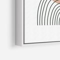 Obraz w ramie 50x70 - Przenikające Widzenia - półkola, koło - rama biała