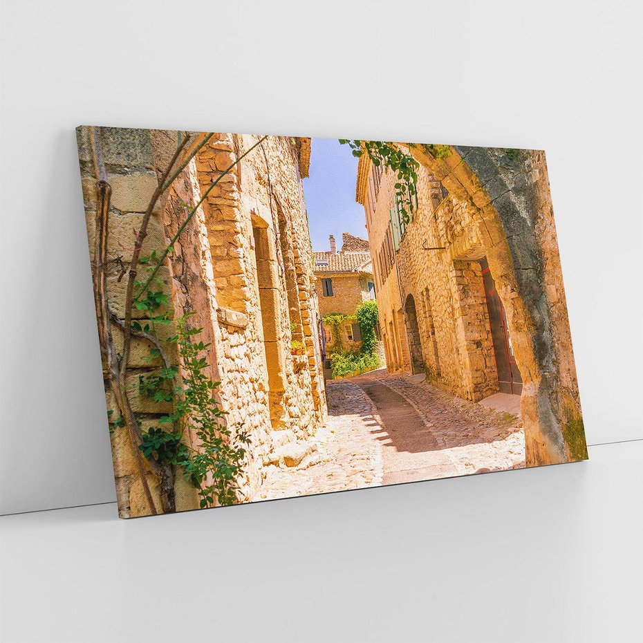 Obraz na płótnie 120x80 - Malownicza uliczka w perspektywie - uliczka, perspektywa
