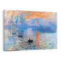 Obraz na płótnie 100x70 - Impresja Wschód Słońca 1872, Claude Monet - Reprodukcja - reprodukcja, obraz na płótnie