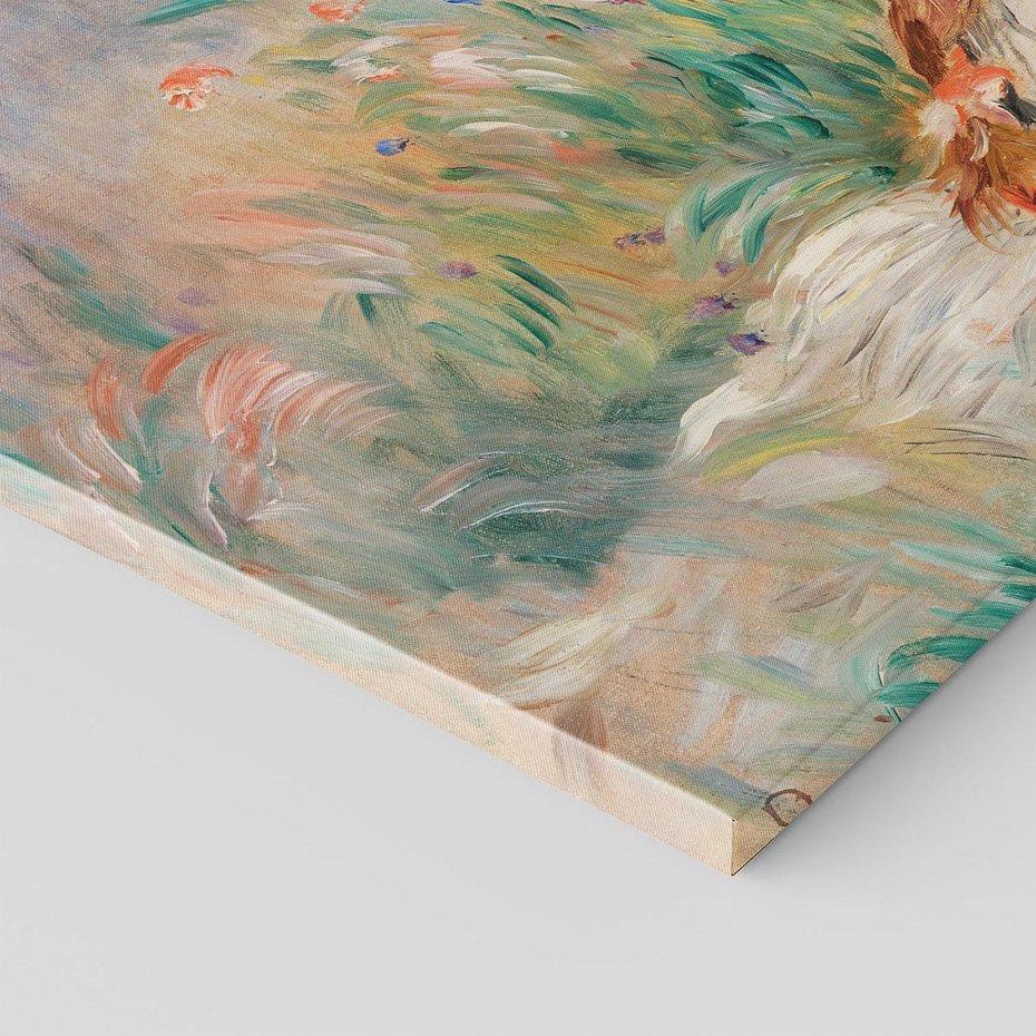 Obraz na płótnie 120x80 - Girls in the Grass Arranging a Bouquet, Pierre-Auguste Renoir - Reprodukcja - reprodukcja, obraz na płótnie