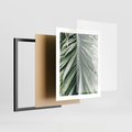 Plakat w ramie 40x50 - Spokojna Piękność Palmowych Liści - palma, liście palmy - rama czarna