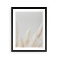 Plakat w ramie 40x50 - Biały Spokój - białe trawy, suche trawy pampas - rama czarna