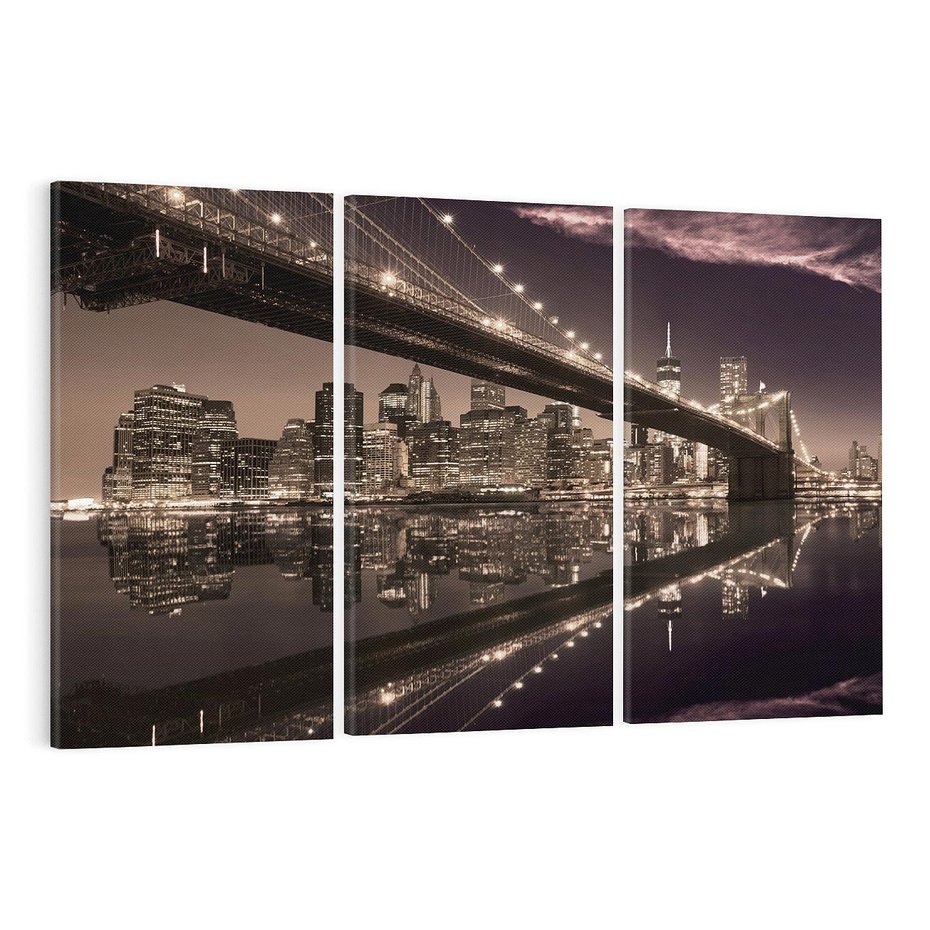 Obraz na płótnie 120x80 - ikona Nowego Jorku - most, Nowy Jork