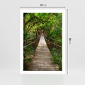 Plakat bez ramy 21x30 - Przez Dżunglę - most, linowy