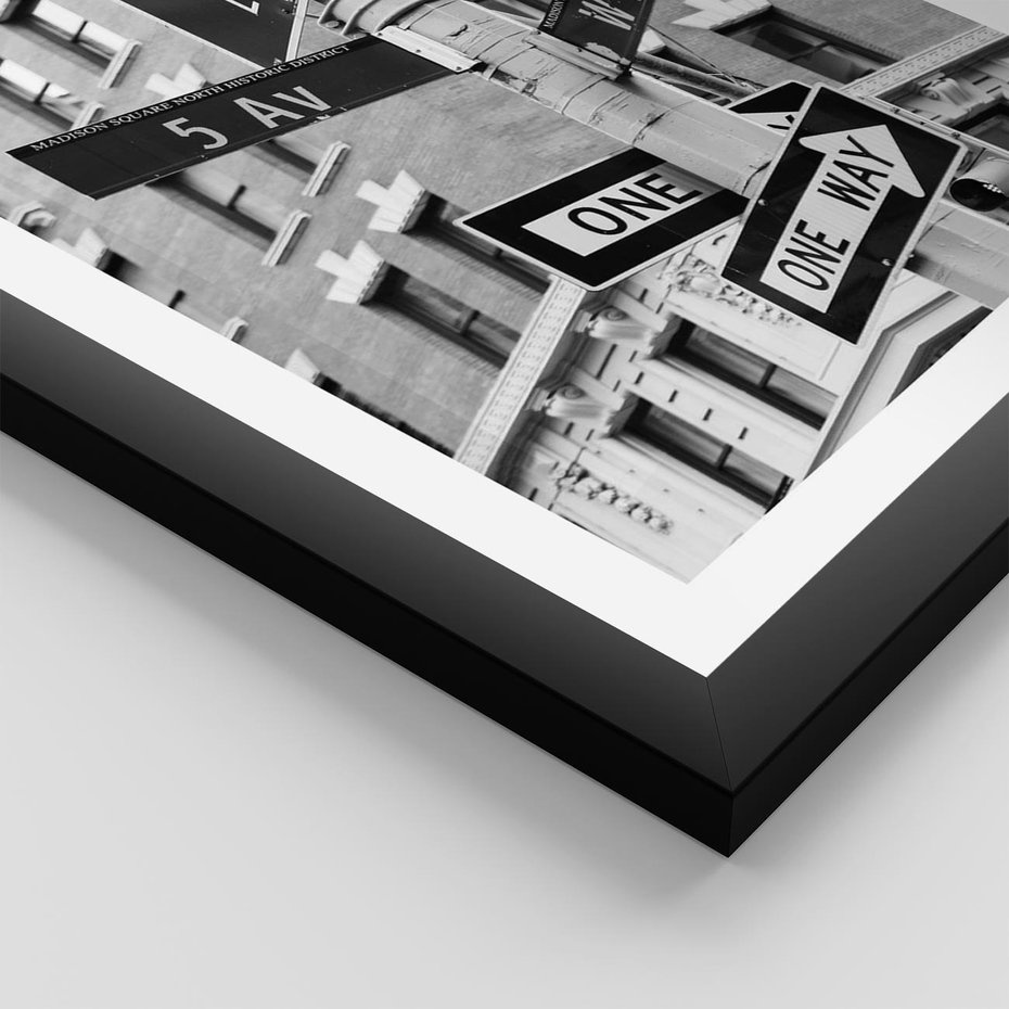 Plakat w ramie 30x40 - Nowojorska Droga - nowy jork, fotografia - rama czarna