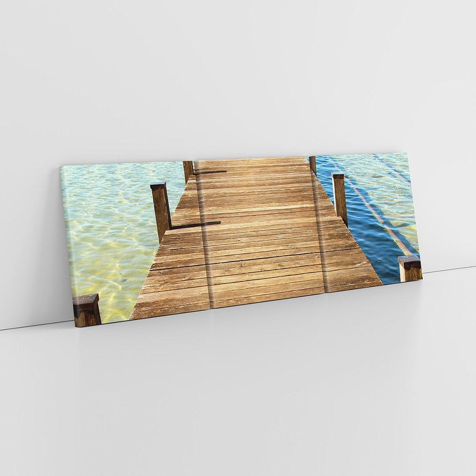 Obraz na płótnie 120x40 - Pomost nad morską przestrzenią - pomost, morze