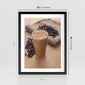 Plakat w ramie 30x40 - Kawa ice coffee: orzeźwiający napój - kawa, ice - rama czarna