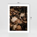 Plakat bez ramy 30x40 - Jesienna Melodia: Liście i Szyszki - suche liście, szyszki