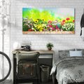 Obraz na płótnie 120x60 - Energiczny ogród - kwiaty, ogród