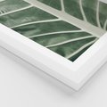 Plakat w ramie 30x40 - Zielone Wielkości: Zbliżenie Liścia - zbliżenie duz liść, jasna zieleń - rama biała