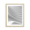 Plakat w ramie 40x50 - Geometryczna Harmonia - geometryczne, kształty - rama drewno