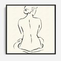 Obraz w ramie 50x50 - Migotliwa Symfonia - kobieta akt, minimalizm - rama czarna
