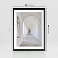 Plakat w ramie 30x40 - Architektoniczne Przejście - architektura, korytarz - rama czarna