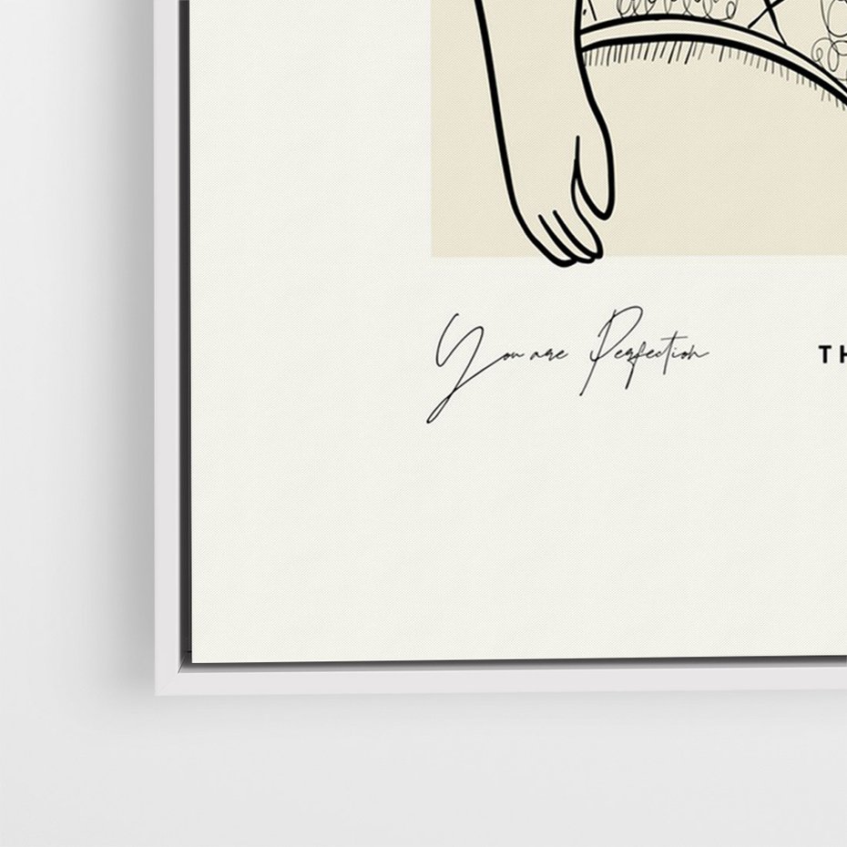 Obraz w ramie 70x100 - Spojrzenia Wewnętrznych Widoków - nowoczesna sztuka kobieca, plakat - rama biała