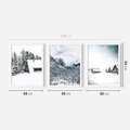 Zestaw obrazy w ramie 40x50 galeria - Górski, pejzaż, śnieg, zima - rama biała