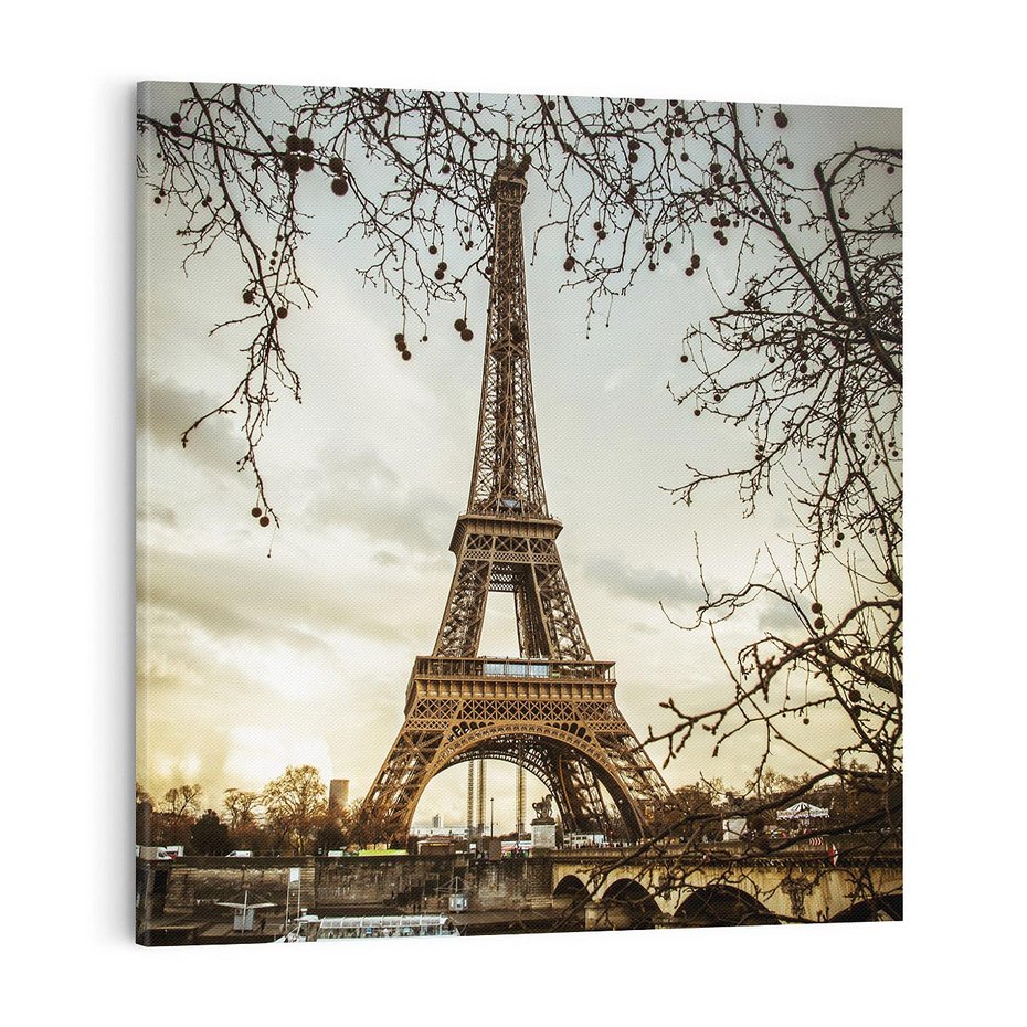 Obraz na płótnie 70x70 - Uroczystość w Paryżu - Paryż, wieża