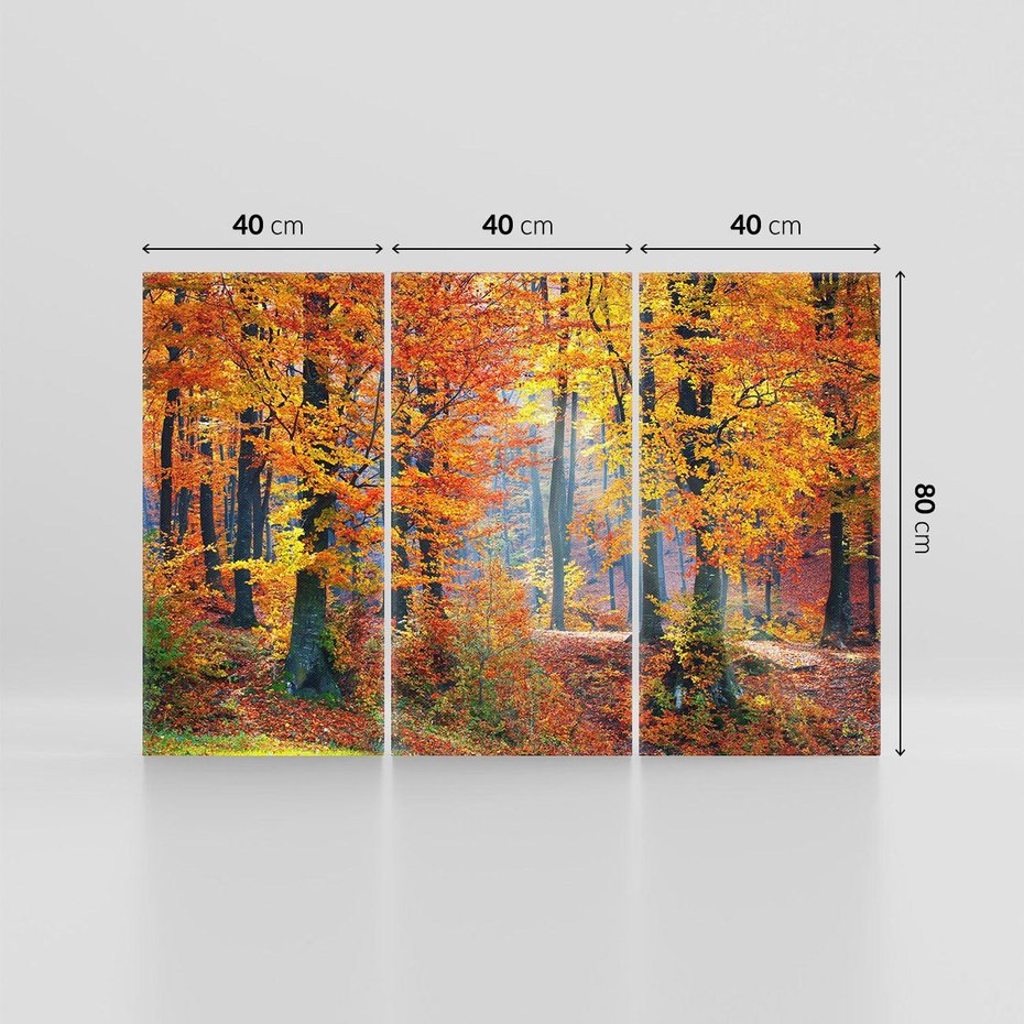 Obraz na płótnie 120x80 - Jesienny taniec lasu - jesień, las