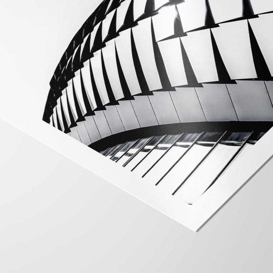 Plakat bez ramy 21x30 - Dynamiczne Kształty - architektura, obłe kształty