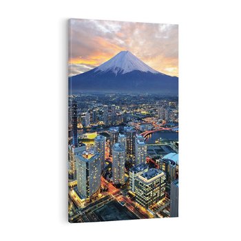 Obraz na płótnie 80x120 - Miasto na Górnym Horyzoncie - miasto, góry