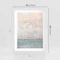 Plakat w ramie 30x40 - Obraz Starej Ściany z Delikatnymi Odcieniami - ściana, stara ściana - rama biała