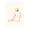 Plakat bez ramy 21x30 - Akt w Minimalizmie - kobieta akt, minimalizm