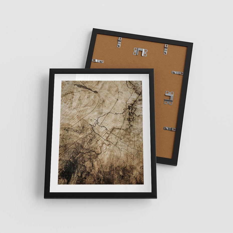 Plakat w ramie 40x50 - Słoje Natury - słoje drzewa, pieńdrzewa - rama czarna