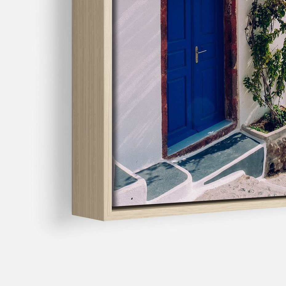 Obraz w ramie 50x70 - Urok Greckiej Wyspy - Santorini, Grecja - rama drewno