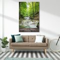 Obraz na płótnie 80x120 - Plączący się strumień - rzeka, strumień