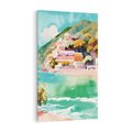 Obraz na płótnie 70x100 - Na Zboczu - akwarela, nadmorski pejzaż