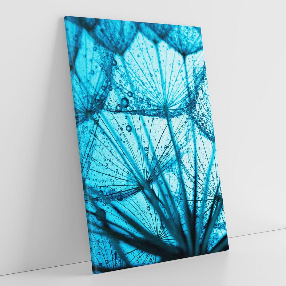 Obraz na płótnie 70x100 - Lekkość dmuchawca wśród kwiatów - dmuchawiec, kwiaty