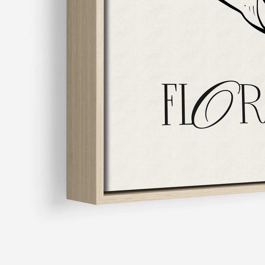 Obraz w ramie 70x100 - Zapisane na liściach wspomnienia - liść, czarny kontur na jasnym tle - rama drewno